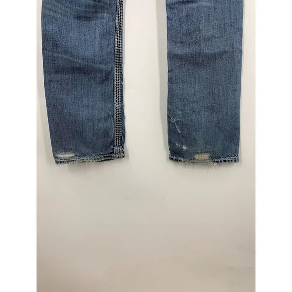 Rock Revival Men's Ethan Destroyed Distressed Slim Straight Leg Jeans Size 32x29 - Picture 7 of 16